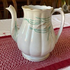 Antique Ironstone China W&E Corn Burslem tea or coffee pot